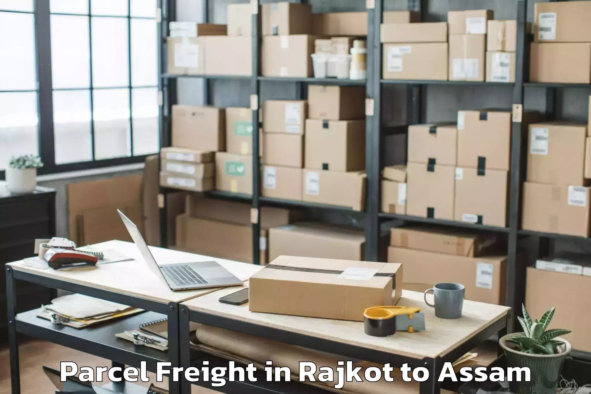 Efficient Rajkot to Pandu Parcel Freight